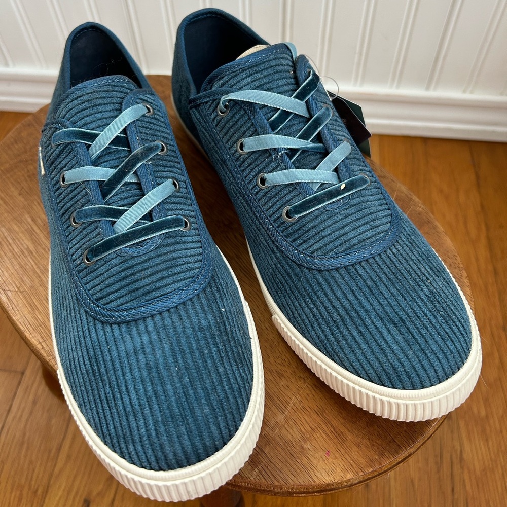 Toms Teal Corduroy Women's Sneakers